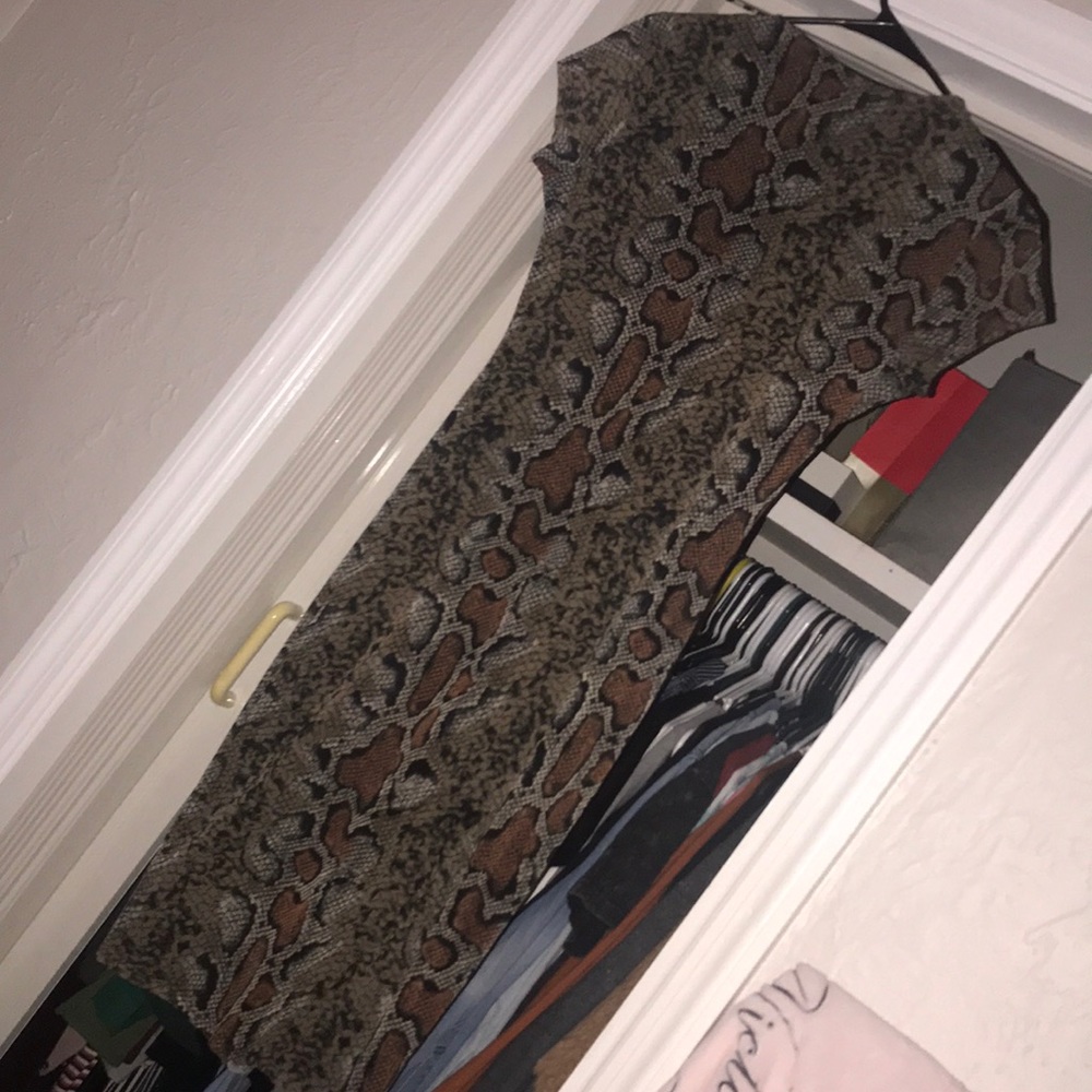 Medusa Midi Dress -Brown